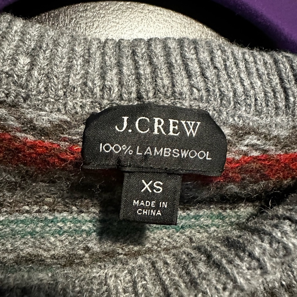 100% Lambswool Patterned Sweater - image 2